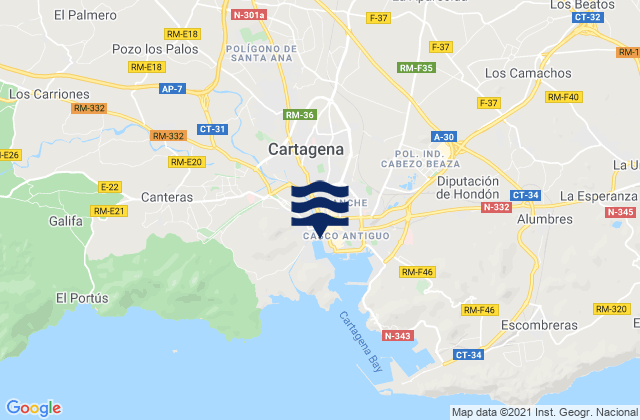 Cartagena, Spain潮水