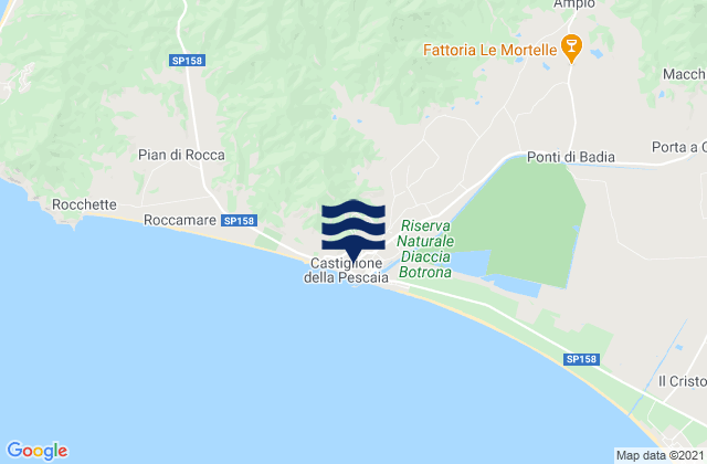 Castiglione della Pescaia, Italy潮水