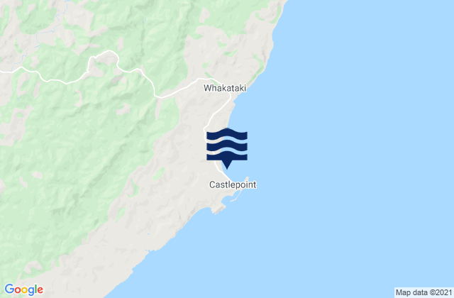 Castlepoint, New Zealand潮水