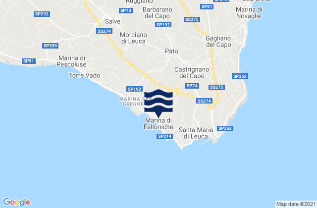 Castrignano del Capo, Italy潮水