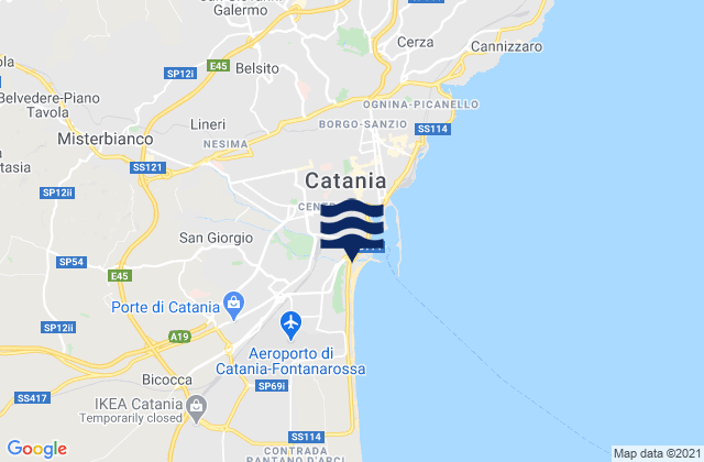 Catania, Italy潮水