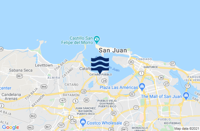 Cataño Barrio-Pueblo, Puerto Rico潮水