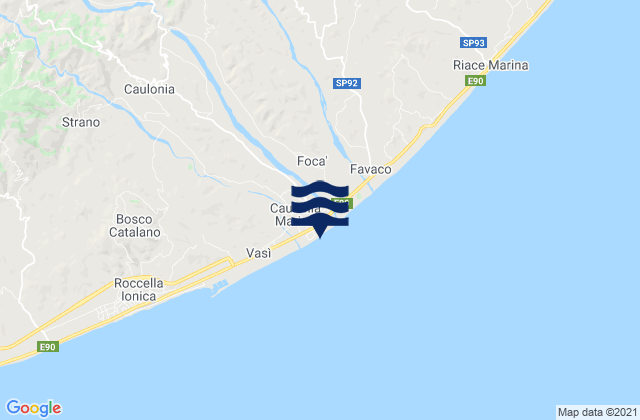 Caulonia Marina, Italy潮水