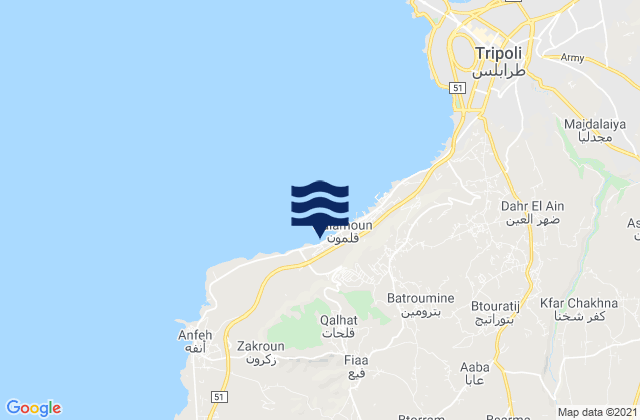 Caza de Koura, Lebanon潮水
