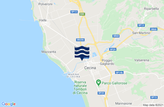 Cecina, Italy潮水