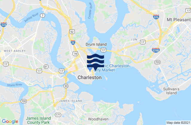 Charleston (customhouse Wharf), United States潮水