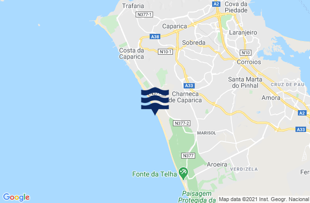 Charneca de Caparica, Portugal潮水