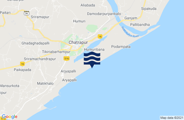 Chatrapur, India潮水