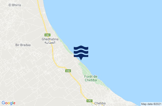 Chebba, Tunisia潮水
