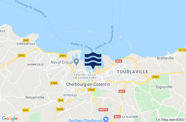 Cherbourg-Octeville, France潮水
