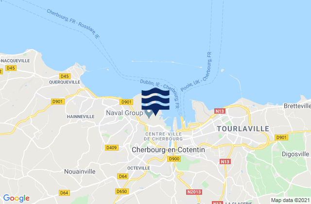 Cherbourg, France潮水