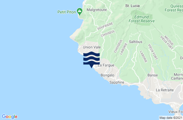 Choiseul, Saint Lucia潮水