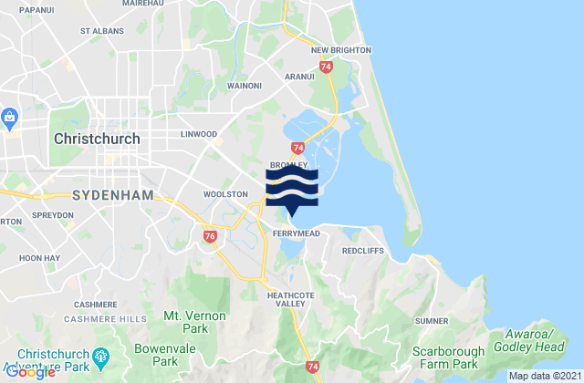 Christchurch, New Zealand潮水