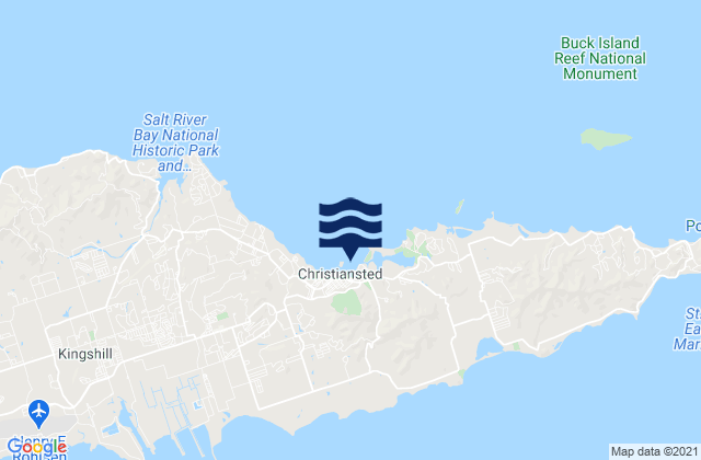 Christiansted (Saint Croix), U.S. Virgin Islands潮水
