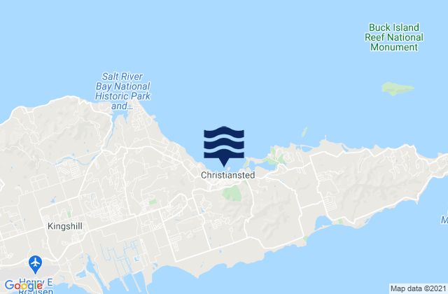Christiansted Harbor St Croix, U.S. Virgin Islands潮水