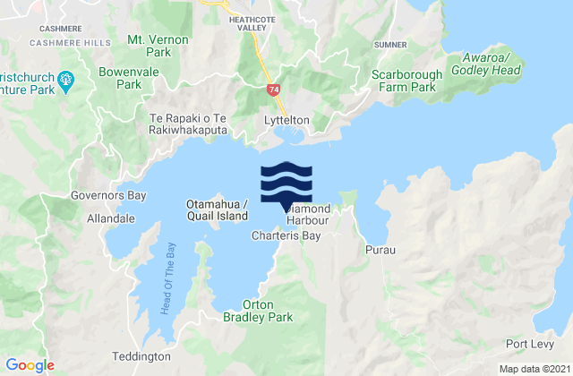 Church Bay, New Zealand潮水