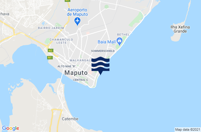 Cidade de Maputo, Mozambique潮水