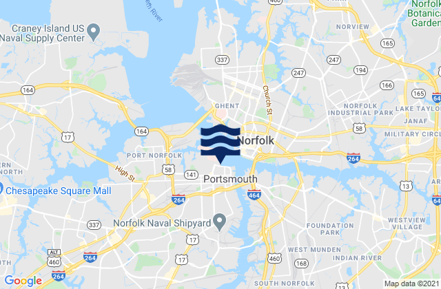 City of Portsmouth, United States潮水
