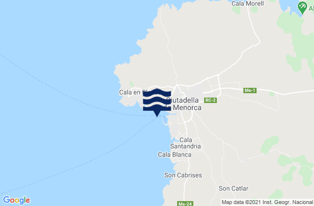 Ciudadela de Menorca, Spain潮水