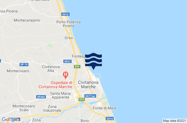 Civitanova Marche, Italy潮水