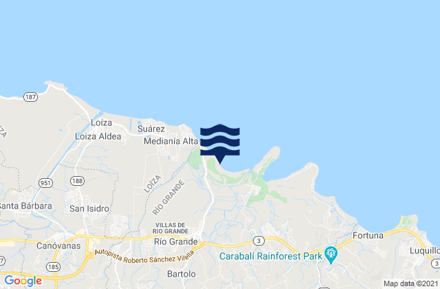 Ciénaga Baja Barrio, Puerto Rico潮水