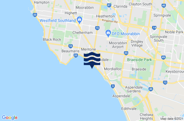 Clayton South, Australia潮水