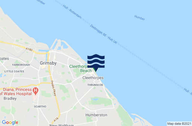 Cleethorpes Pier, United Kingdom潮水
