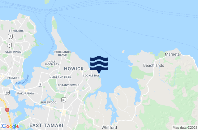 Cockle Bay, New Zealand潮水