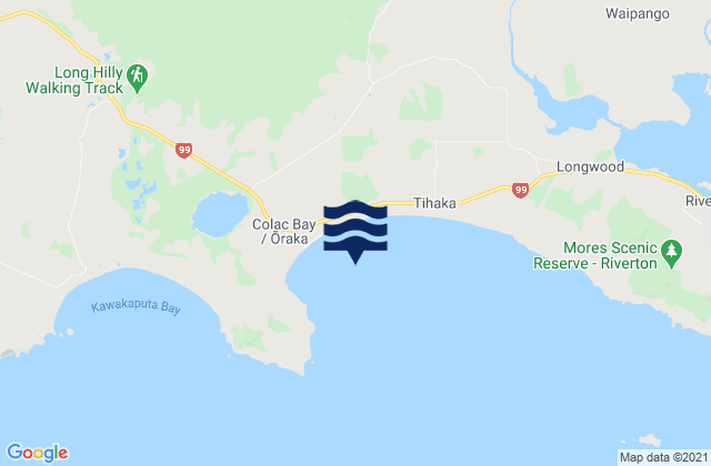 Colac Bay/Oraka, New Zealand潮水