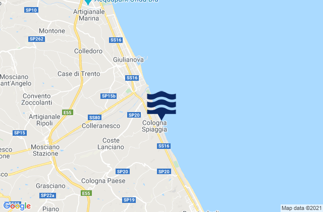 Cologna Spiaggia, Italy潮水