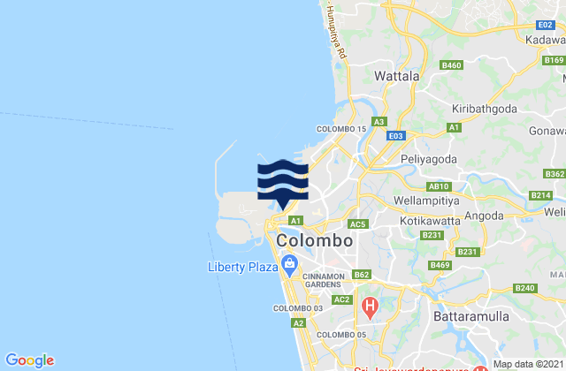 Colombo, Sri Lanka潮水