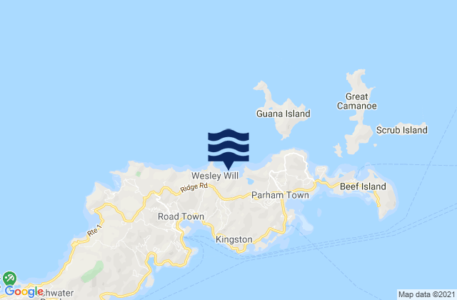 Cooten Bay, U.S. Virgin Islands潮水