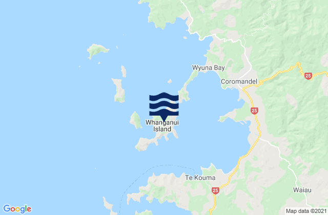 Coromandel Harbour - Whanganui Island, New Zealand潮水