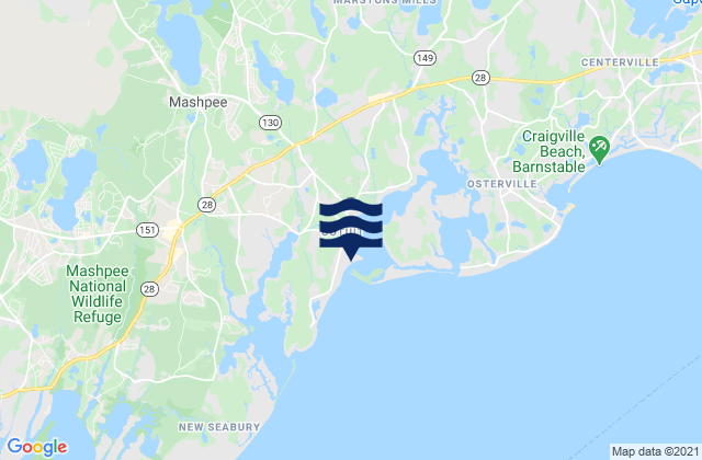 Cotuit Highlands, United States潮水