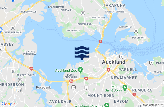 Coxs Bay, New Zealand潮水