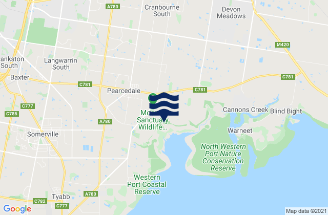 Cranbourne South, Australia潮水