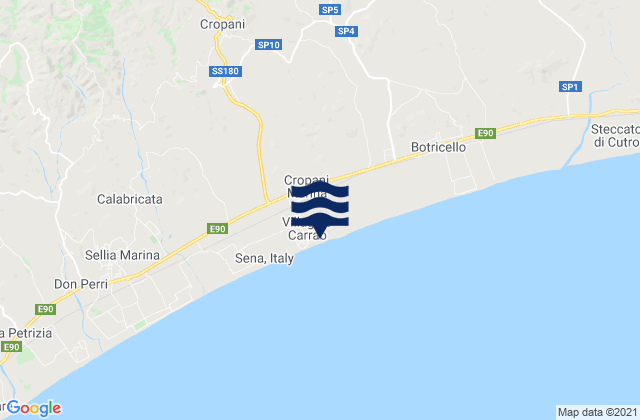 Cropani Marina, Italy潮水