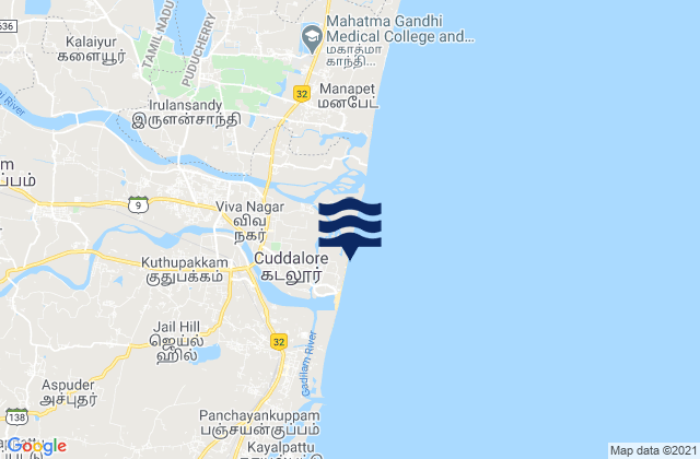 Cuddalore, India潮水
