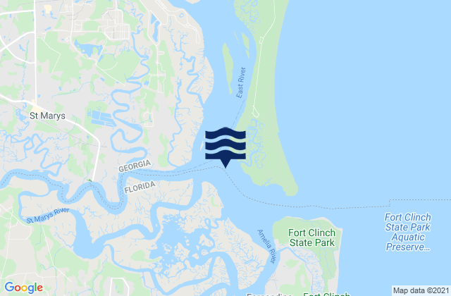 Cumberland Island Range B Channel, United States潮水