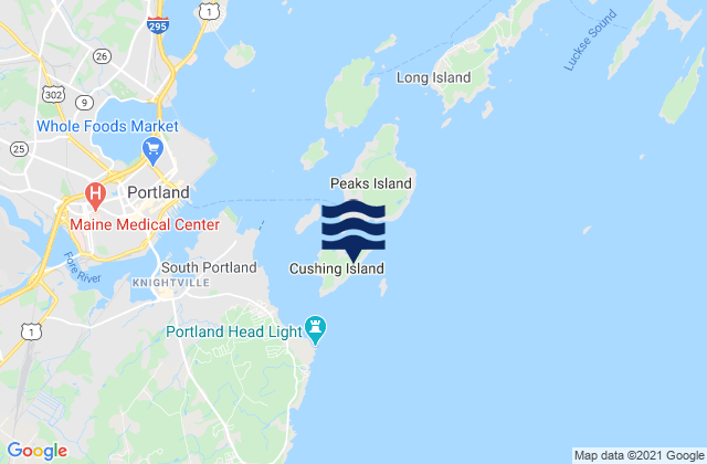 Cushing Island, United States潮水