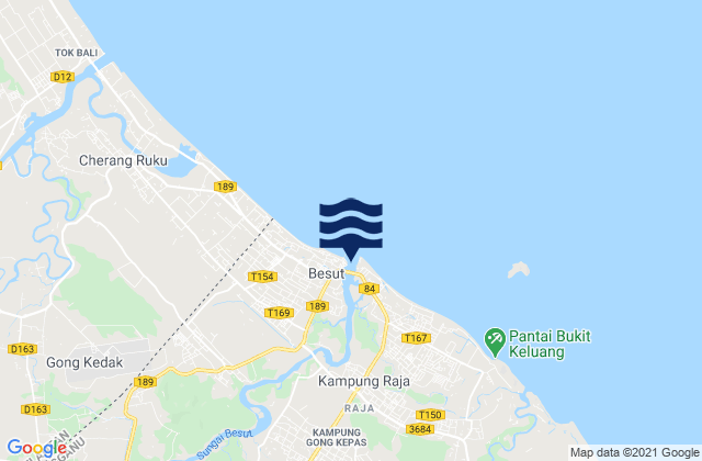 Daerah Besut, Malaysia潮水