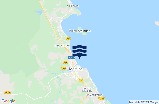Daerah Mersing, Malaysia潮水