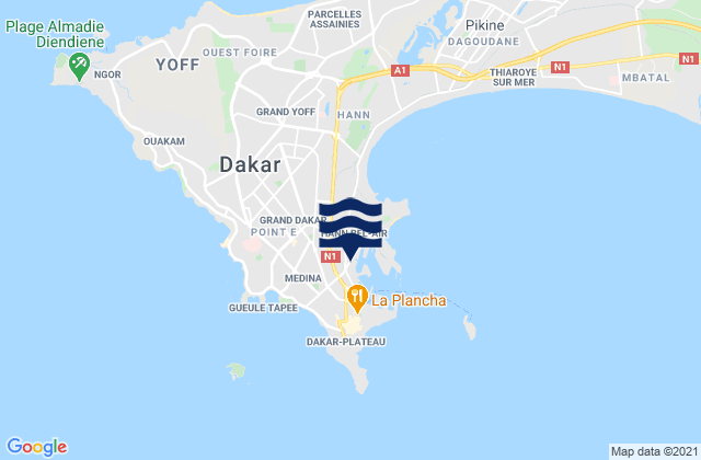 Dakar, Senegal潮水