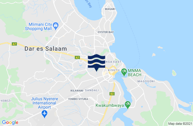 Dar es Salaam, Tanzania潮水