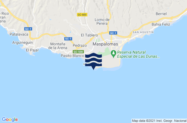 Derecha del Faro, Spain潮水