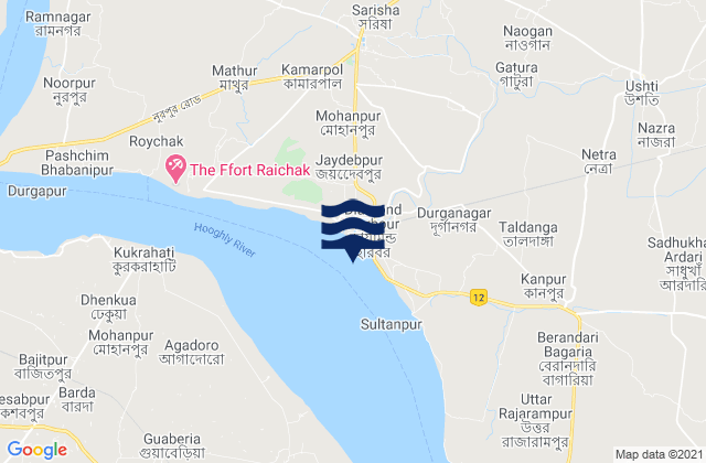 Diamond Harbor Hooghly River, India潮水
