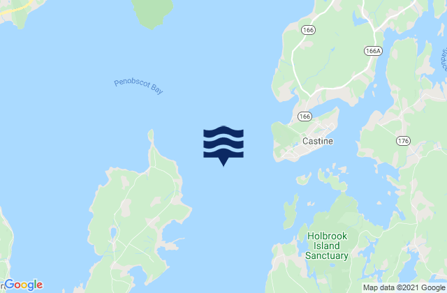 Dice Head west of Penobscot Bay, United States潮水