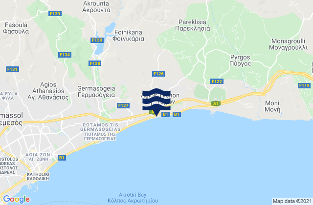 Dieróna, Cyprus潮水