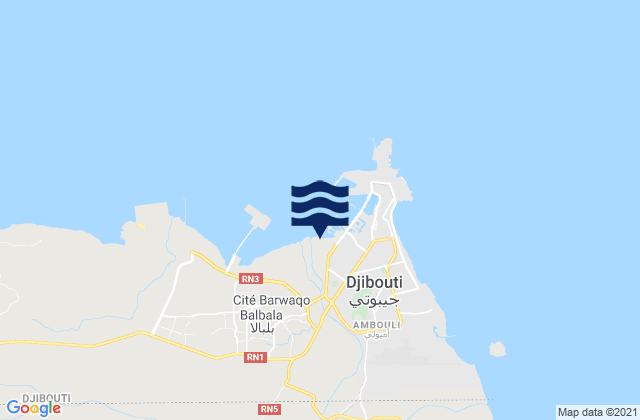 Djibouti Gulf of Aden, Somalia潮水