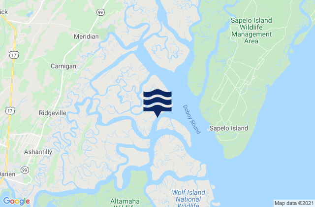 Doboy Island (North River), United States潮水